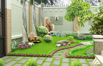 Thiết kế thi công tiểu cảnh sân vườn tại Củ Chi