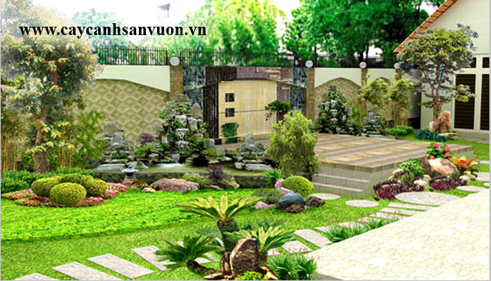 tiểu cảnh sân vườn