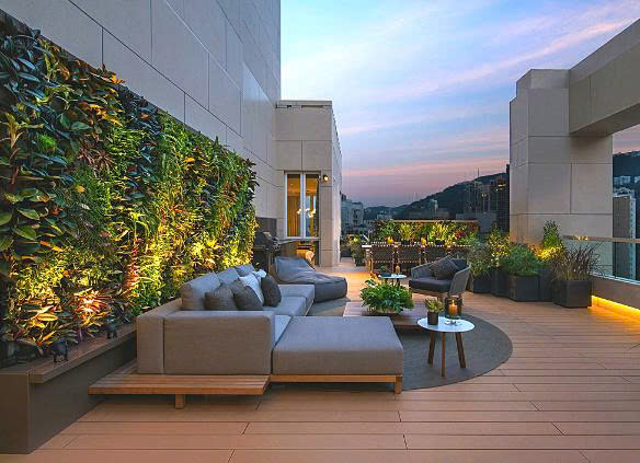 TRANG TRÍ VƯỜN CÂY TRÊN SÂN THƯỢNG ĐẸP VÀ PHONG CÁCH