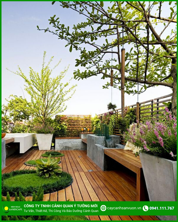 Trồng cây trên sân thượng sẽ mang lại nhiều lợi ích cho bạn và không gian sống của bạn. Bạn sẽ có một môi trường khí hậu tốt hơn, cảm giác thư giãn đến tuyệt vời và được tương tác với thiên nhiên hơn. Sân thượng của bạn sẽ trở nên thật tuyệt vời với sự hiện diện của những loài cây xanh sạch.